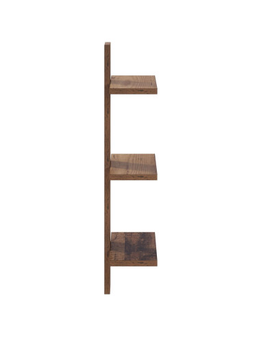 Scaffale da parete Legno di quercia 30 x 13.5 x 64.5 cm