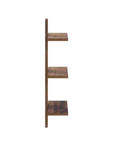 Scaffale da parete Legno di quercia 30 x 13.5 x 64.5 cm