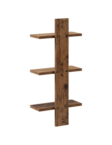 Scaffale da parete Legno di quercia 30 x 13.5 x 64.5 cm