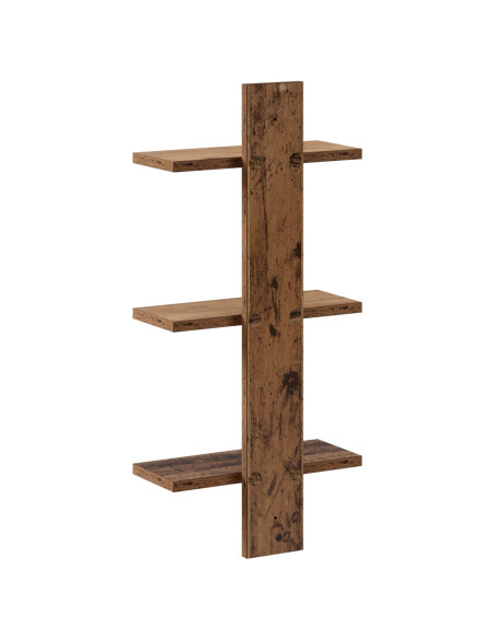 Scaffale da parete Legno di quercia 30 x 13.5 x 64.5 cm