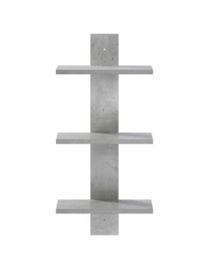 Scaffale da parete Grigio Cemento 30 x 13.5 x 64.5 cm 2