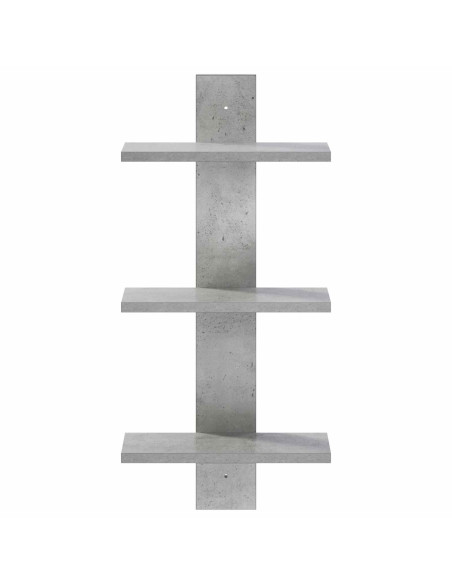 Scaffale da parete Grigio Cemento 30 x 13.5 x 64.5 cm