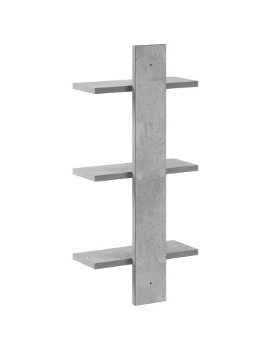 Scaffale da parete Grigio Cemento 30 x 13.5 x 64.5 cm
