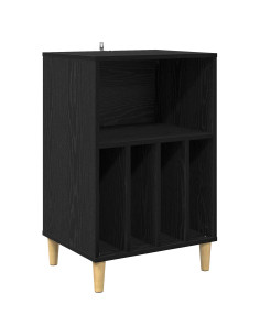 Supporto per Giradischi Rovere Nero 47 x 39,5 x 74,5 cm 2