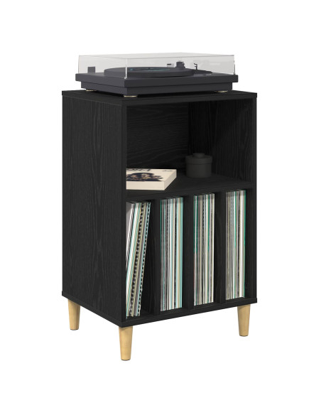 Supporto per Giradischi Rovere Nero 47 x 39,5 x 74,5 cm
