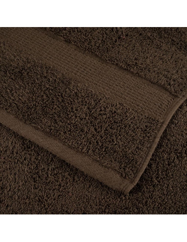 Asciugamani per ospiti Premium SOLUND 4 pz Marrone 30x50 cm 600 g/m²