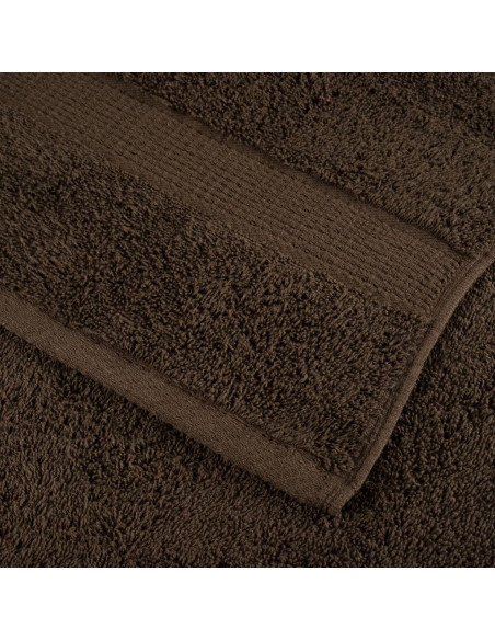 Asciugamani per ospiti Premium SOLUND 4 pz Marrone 30x50 cm 600 g/m²