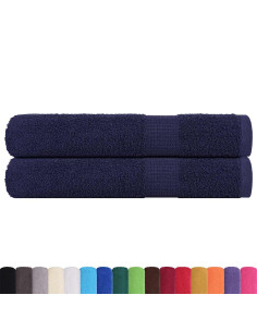 Asciugamani FROGN 2 pz Blu Navy 100x200 cm 360 g/m²
