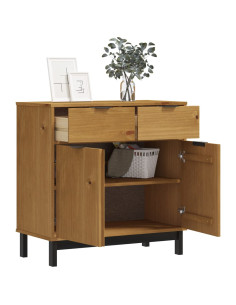 Credenza FLAM 80x40x80 cm in Legno Massello di Pino 2