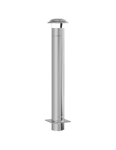 Estensione Camino Argento 25 x 25 x 132 cm Acciaio inox