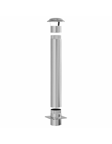 Estensione Camino Argento 25 x 25 x 132 cm Acciaio inox