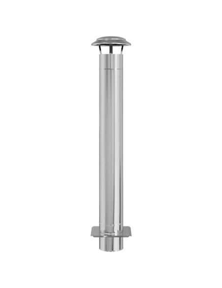 Estensione Camino Argento 25 x 25 x 132 cm Acciaio inox