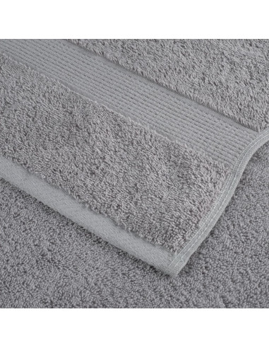 Asciugamani per sauna Premium SOLUND 4 pz Grigio 80x200 cm 600 g/m²