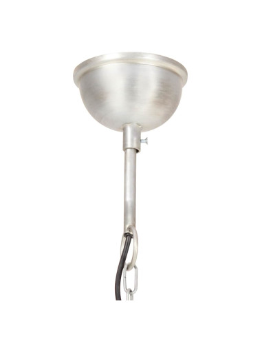 Lampada a Sospensione Industriale 25 W Argento Rotonda 40cm E27