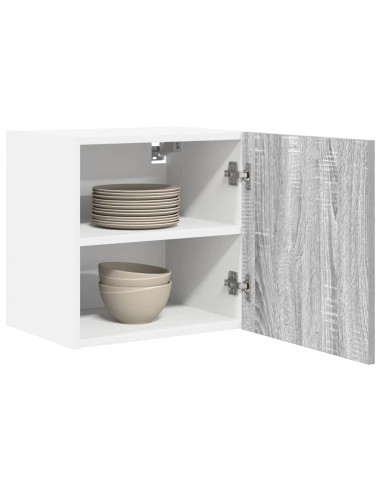 Armadio pensile Grigio Sonoma e Bianco 40 x 31 x 40 cm