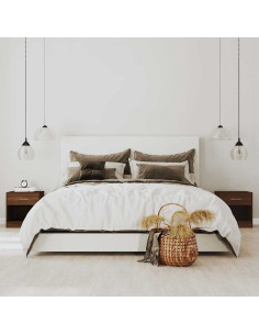 Comodini 2 pz con Cassetto Rovere Marrone