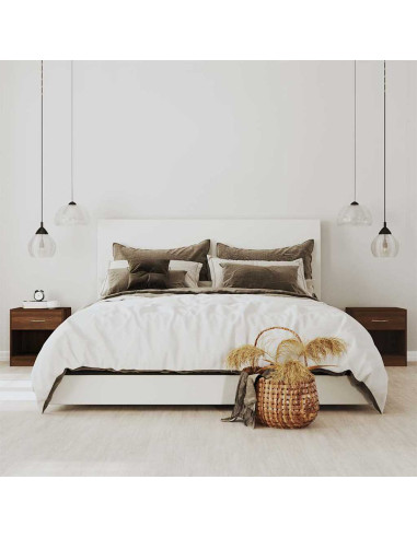 Comodini 2 pz con Cassetto Rovere Marrone