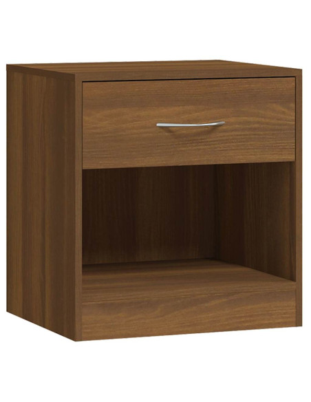 Comodini 2 pz con Cassetto Rovere Marrone