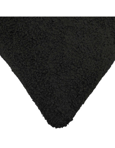 Federa 6 pcs HEERLEN Nero 30 x 30 cm Bouclé