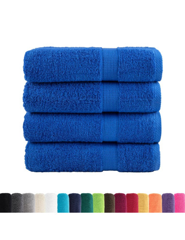 Asciugamani da bagno Premium SOLUND 4 pz Blu 100x150 cm 600 g/m²