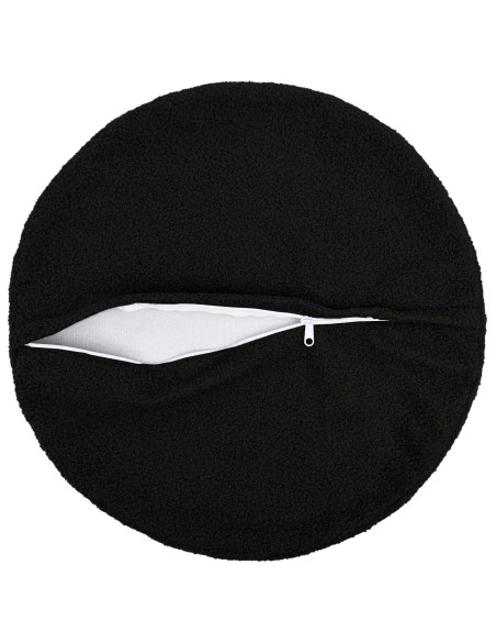 Federa 6 pcs HEERLEN Nero Ø 50 cm Bouclé