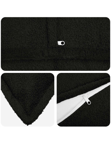 Federa 2 pcs HOUTEN Nero 45 x 45 cm Bouclé