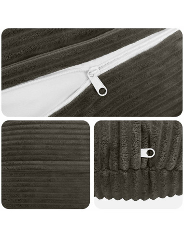Federa 2 pcs HEERLEN Antracite Ø 60 cm corduroy