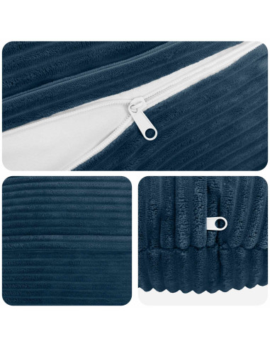 Federa 6 pcs HEERLEN Blu navy Ø 60 cm corduroy