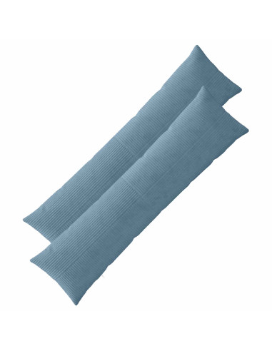 Federa 2 pcs ALMELO Blu 40 x 145 cm corduroy