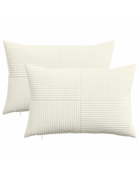 Federa 2 pcs ALMELO Crema 40 x 60 cm corduroy