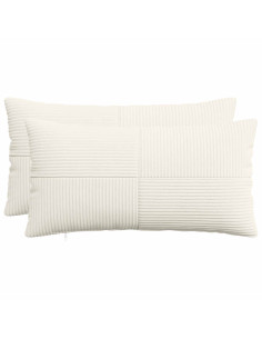 Federa 2 pcs ALMELO Crema 40 x 70 cm corduroy