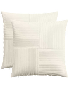Federa 2 pcs ALMELO Crema 60 x 60 cm corduroy