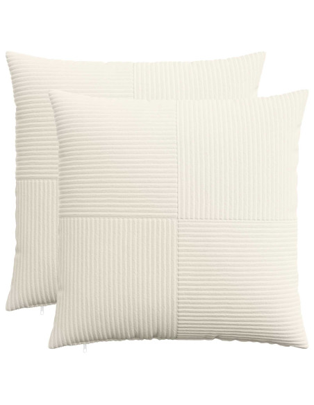 Federa 2 pcs ALMELO Crema 70 x 70 cm corduroy