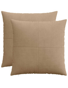 Federa 2 pcs ALMELO Marrone 70 x 70 cm corduroy
