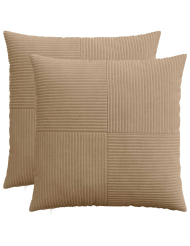 Federa 2 pcs ALMELO Marrone 70 x 70 cm corduroy