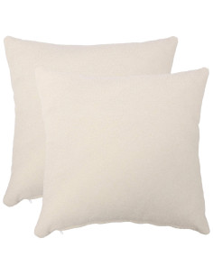 Federa 2 pcs HEERLEN Crema 35 x 35 cm Bouclé