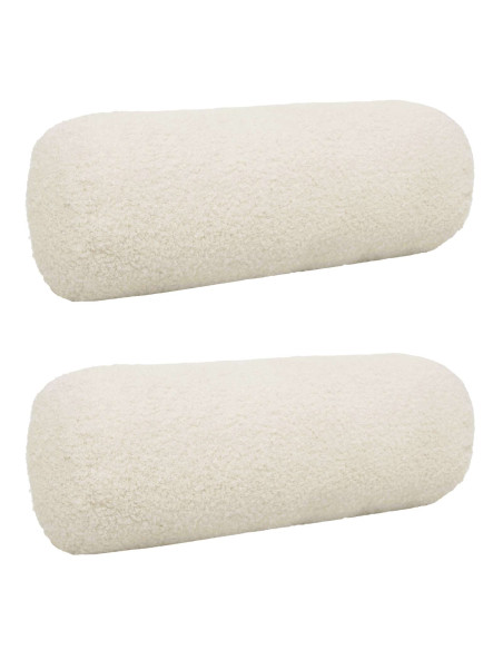 Federa 2 pcs HEERLEN Crema Ø 15 x 40 cm Bouclé
