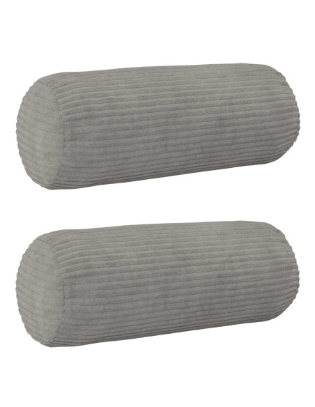 Federa 2 pcs HEERLEN Grigio Chiaro Ø 15 x 40 cm corduroy