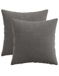 Federa 2 pcs HEERLEN Grigio Scuro 50 x 50 cm corduroy 2