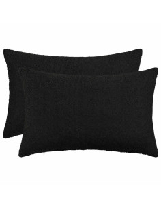 Federa 2 pcs HEERLEN Nero 50 x 70 cm Bouclé