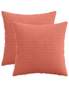 Federa 2 pcs HEERLEN Rosso Arancio 40 x 40 cm corduroy