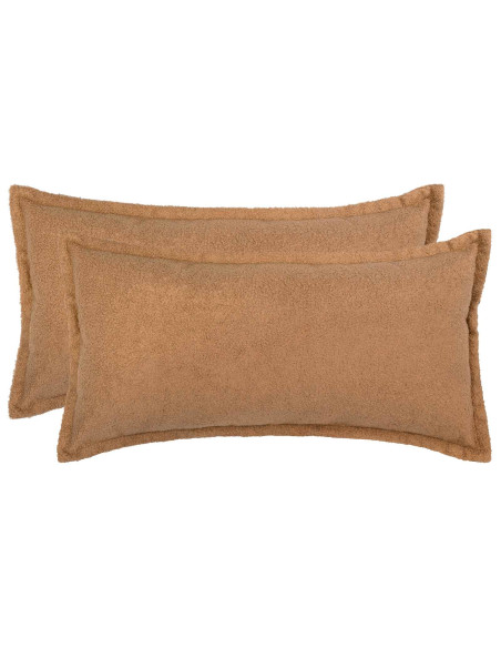 Federa 2 pcs HOUTEN Beige 40 x 70 cm Bouclé