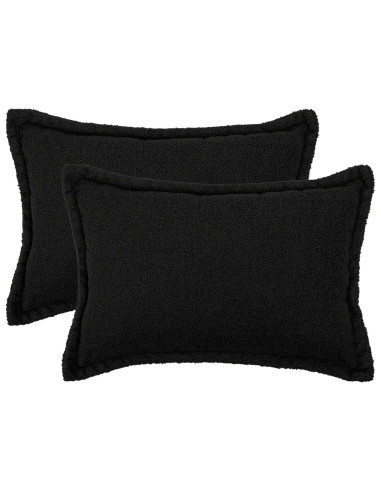 Federa 2 pcs HOUTEN Nero 30 x 50 cm Bouclé