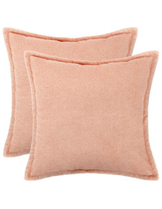 Federa 2 pcs HOUTEN Rosa 50 x 50 cm Bouclé