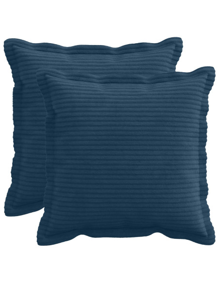 Federa 2 pz HOUTEN Blu navy 35 x 35 cm corduroy