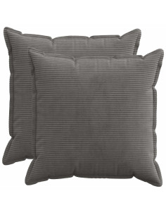Federa 2 pz HOUTEN Grigio Scuro 80 x 80 cm corduroy