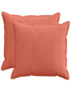 Federa 2 pz HOUTEN Rosso Arancio 80 x 80 cm corduroy