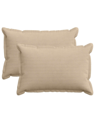 Federa 2 pz HOUTEN Tortora 40 x 60 cm corduroy