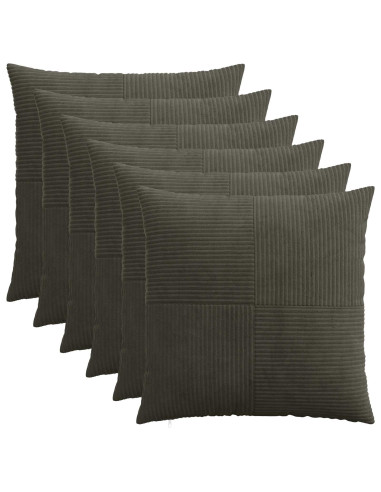 Federa 6 pcs ALMELO Antracite 80 x 80 cm corduroy