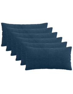 Federa 6 pcs ALMELO Blu navy 40 x 70 cm corduroy